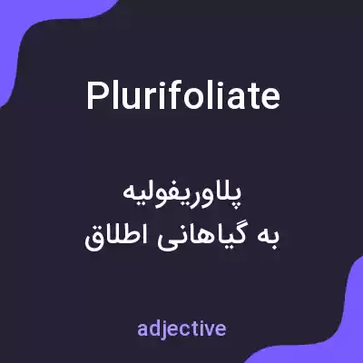 معنی plurifoliate به فارسی معنی plurifoliate به فارسی