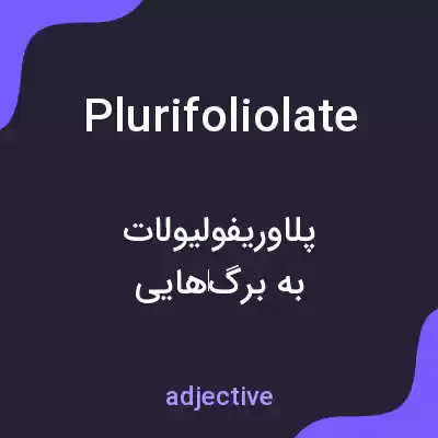معنی plurifoliolate به فارسی معنی plurifoliolate به فارسی