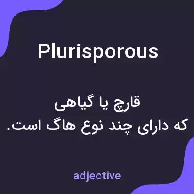 معنی plurisporous به فارسی معنی plurisporous به فارسی