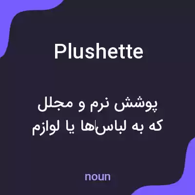 معنی plushette به فارسی معنی plushette به فارسی