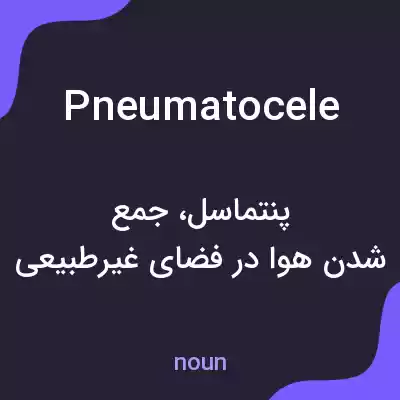 معنی pneumatocele به فارسی معنی pneumatocele به فارسی
