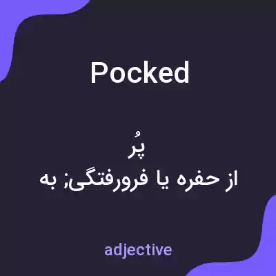 معنی pocked به فارسی معنی pocked به فارسی
