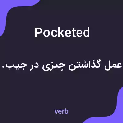 معنی pocketed به فارسی معنی pocketed به فارسی