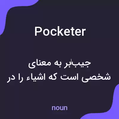 معنی pocketer به فارسی معنی pocketer به فارسی