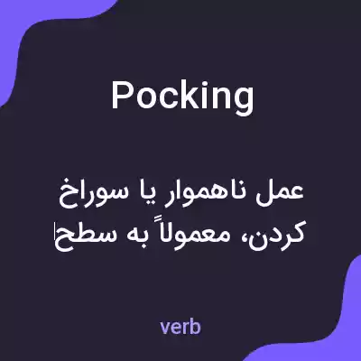 معنی pocking به فارسی معنی pocking به فارسی