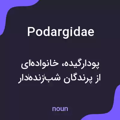 معنی podargidae به فارسی معنی podargidae به فارسی