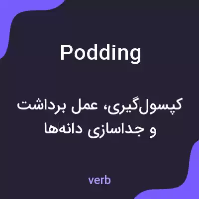 معنی podding به فارسی معنی podding به فارسی