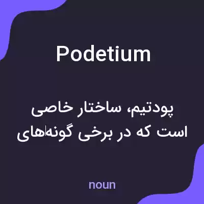 معنی podetium به فارسی معنی podetium به فارسی