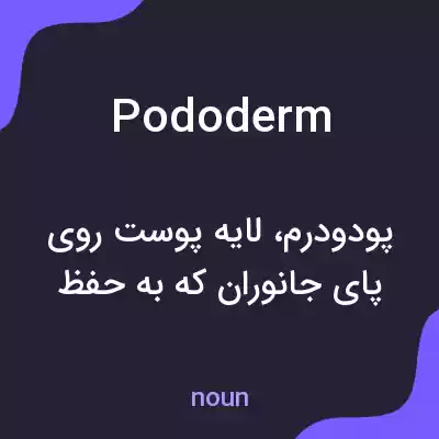 معنی pododerm به فارسی معنی pododerm به فارسی