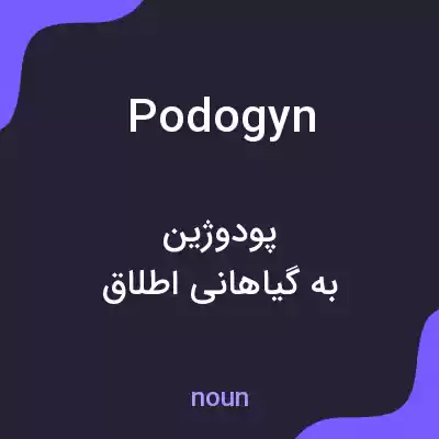 معنی podogyn به فارسی معنی podogyn به فارسی