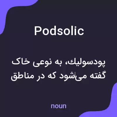 معنی podsolic به فارسی معنی podsolic به فارسی