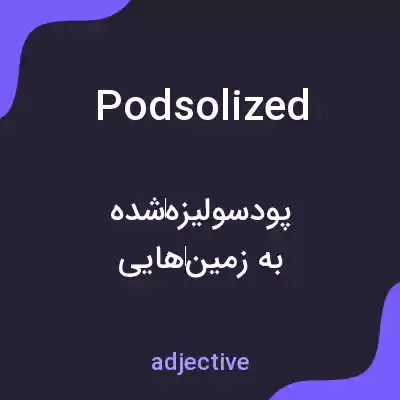 معنی podsolized به فارسی معنی podsolized به فارسی
