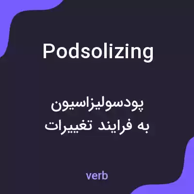 معنی podsolizing به فارسی معنی podsolizing به فارسی