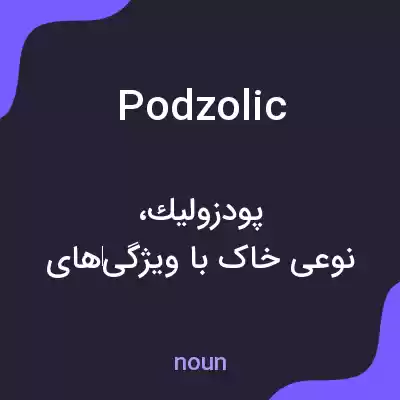 معنی podzolic به فارسی معنی podzolic به فارسی
