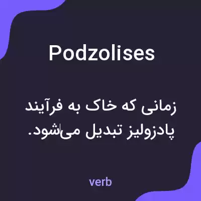 معنی podzolises به فارسی معنی podzolises به فارسی