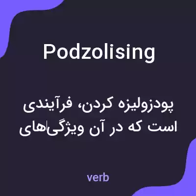 معنی podzolising به فارسی معنی podzolising به فارسی