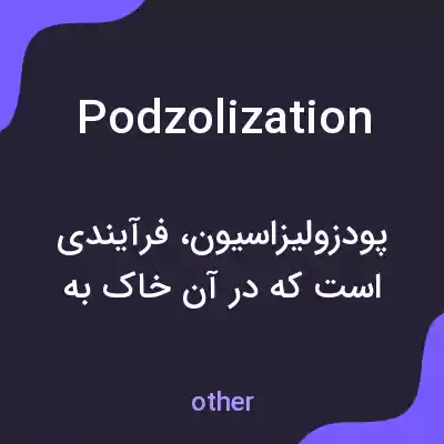 معنی podzolization به فارسی معنی podzolization به فارسی