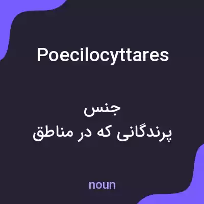 معنی poecilocyttares به فارسی معنی poecilocyttares به فارسی