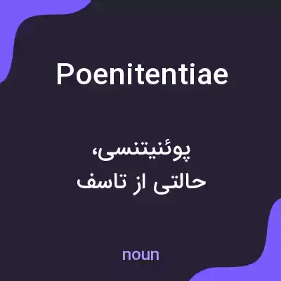 معنی poenitentiae به فارسی معنی poenitentiae به فارسی