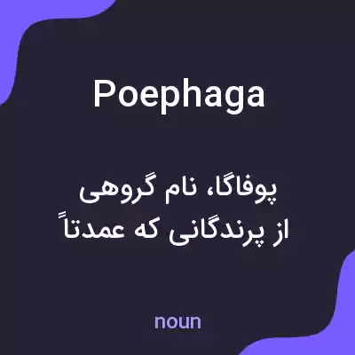 معنی poephaga به فارسی معنی poephaga به فارسی