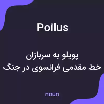 معنی poilus به فارسی معنی poilus به فارسی