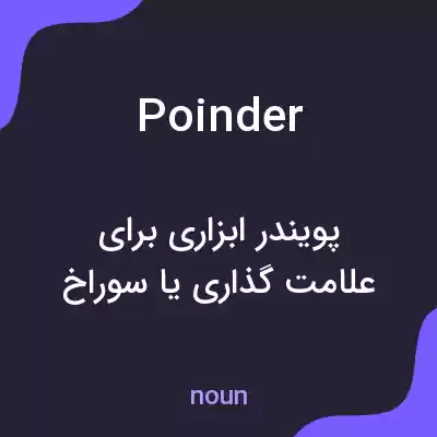 معنی poinder به فارسی معنی poinder به فارسی