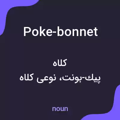 معنی poke-bonnet به فارسی معنی poke-bonnet به فارسی
