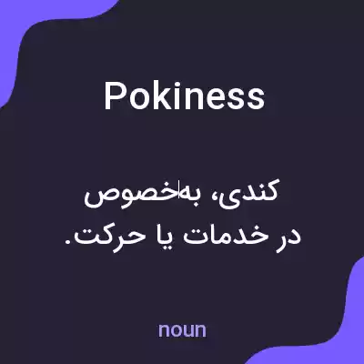معنی pokiness به فارسی معنی pokiness به فارسی