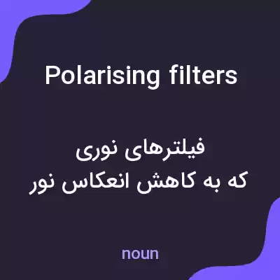 معنی polarising filters به فارسی معنی polarising filters به فارسی