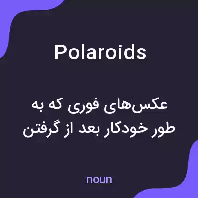 معنی polaroids به فارسی
