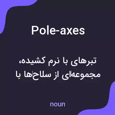 معنی pole-axes به فارسی