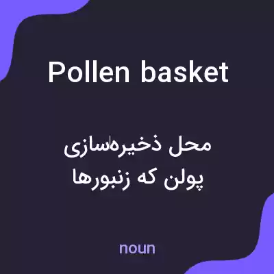 معنی pollen basket به فارسی معنی pollen basket به فارسی