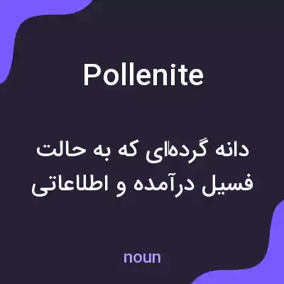 معنی pollenite به فارسی معنی pollenite به فارسی