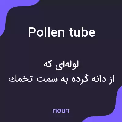 معنی pollen tube به فارسی معنی pollen tube به فارسی