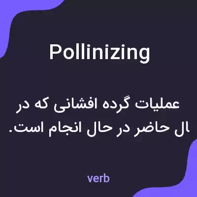 معنی pollinizing به فارسی