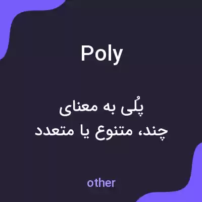 معنی poly به فارسی معنی poly به فارسی