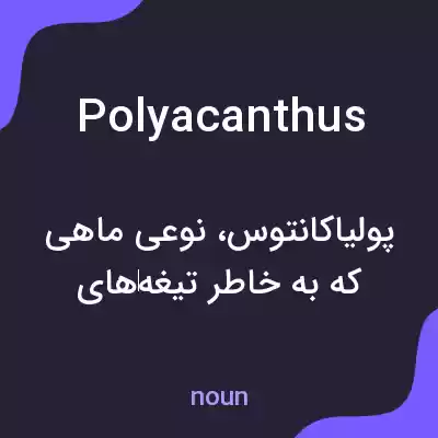 معنی polyacanthus به فارسی معنی polyacanthus به فارسی