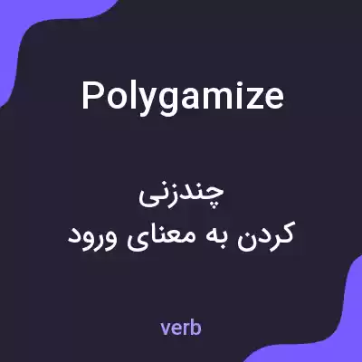 معنی polygamize به فارسی معنی polygamize به فارسی