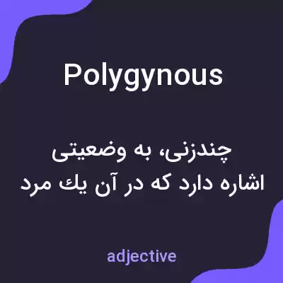 معنی polygynous به فارسی معنی polygynous به فارسی
