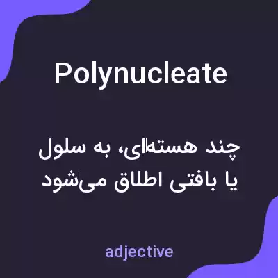 معنی polynucleate به فارسی معنی polynucleate به فارسی