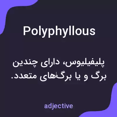 معنی polyphyllous به فارسی معنی polyphyllous به فارسی