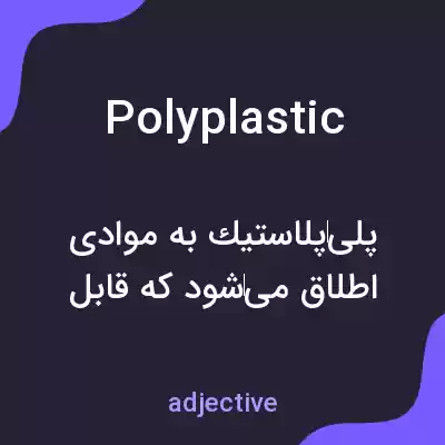 معنی polyplastic به فارسی