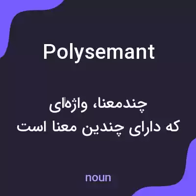 معنی polysemant به فارسی معنی polysemant به فارسی