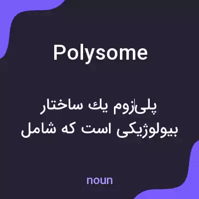 معنی polysome به فارسی معنی polysome به فارسی