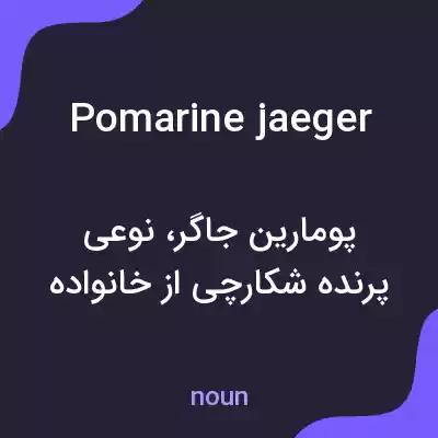 معنی pomarine jaeger به فارسی معنی pomarine jaeger به فارسی