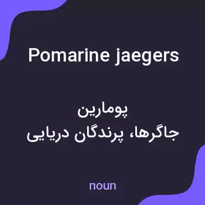 معنی pomarine jaegers به فارسی معنی pomarine jaegers به فارسی