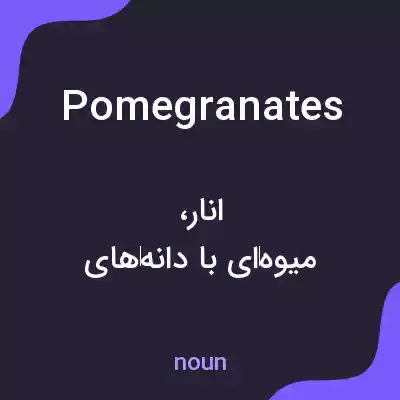 معنی pomegranates به فارسی معنی pomegranates به فارسی