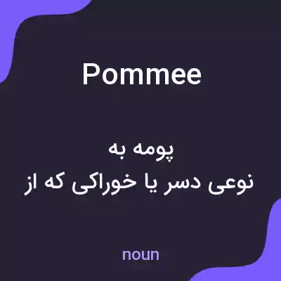 معنی pommee به فارسی معنی pommee به فارسی