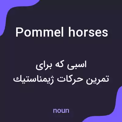 معنی pommel horses به فارسی معنی pommel horses به فارسی