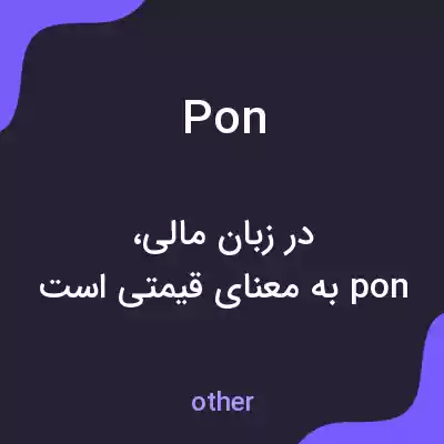 معنی pon به فارسی معنی pon به فارسی